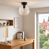 Brilagi LED Stropna svetiljka RETRO GLASS 1xE27/60W/230V pr. 25 cm crna/prozirna | Eponuda.com