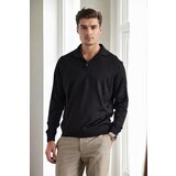 Dewberry 28296 Polo Neck Mens Knit Sweater-BLACK | shoptok.hr