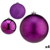  Set božićnih kuglica Vijoličasta Plastika Ø 15 cm (4 kom.) | shoptok.hr