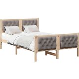 vidaXL Okvir za krevet s uzglavljem Sivo-smeđa 135 x 190 cm | shoptok.hr