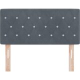  LED uzglavlje s kristalnim dugmadi Tamnosivo 90 cm Baršun | shoptok.hr