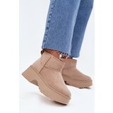 Boto Women's Low Slip-On Snow Boots Lined With Fur Khaki Mavelle | shoptok.hr