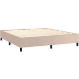  Box spring postelja z vzmetnico kapučino 180x200cm umetno usnje, (20896327) | Shoptok.si
