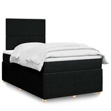  Krevet s oprugama i madracem crni 120 x 200cm od tkanine | shoptok.hr