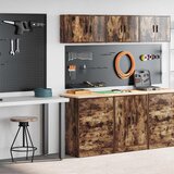 vidaXL Garažne omare 2 kosa dimljeni hrast inženirski les | Shoptok.si