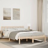 vidaXL Daljši posteljni okvir brez vzmetnice 140x220 cm trdna borovina Cene
