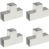  Spojnici za stupove u T-obliku 4 kom pocinčani metal 101x101 mm | shoptok.hr