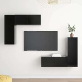  4-dijelni set TV ormarića od iverice crni | shoptok.hr