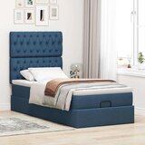  Otomanski krevet s madracem i LED plavi 100x200 cm tkanine | shoptok.hr