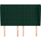  Uzglavlje s ušima tamnozeleno 147x23x118/128 cm baršunasto | shoptok.hr