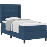 vidaXL Postelja s pomično podlago in vzmetnico Modra 90x200 cm Tkanina, (22051272) | Shoptok.si