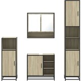 vidaXL 4-dijelni set kupaonskog namještaja boja hrasta sonome drveni | shoptok.hr