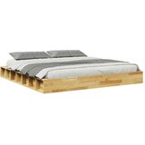 vidaXL posteljni okvir brez vzmetnice 180x200 cm masivni les hrast | Shoptok.si