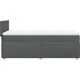 vidaXL Box spring postelja z vzmetnico temno siva 90x190 cm blago | Shoptok.si
