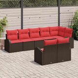  Sjedeća garnitura za vrt 8 kom. Smeđa poliratan 289.0 x 124.0 x 85 cm | shoptok.hr