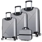 set kofera 4964, 4 dijela, siva