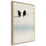  Slika - Frozen Sparrows (1 Part) Vertical 40x60 U prirodnom drvenom okviru | shoptok.hr