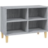 Maison Chic TV omarica - TV stojalo - Televizijska omarica z lesenimi nogami siva sonoma 69,5x30x50 cm, (21699731) Cene