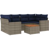  7-dijelni set vrtnih sofa od poliratana s jastucima sivi | shoptok.hr