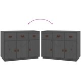  Komoda siva 100 x 40 x 75 cm od masivne borovine | shoptok.hr