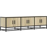 Maison Chic TV omarica - TV stojalo - Televizijska omarica sonoma hrast 150x35x41 cm inženirski les in kovina, (21701869) | Shoptok.si