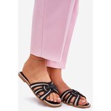 Boto Womens Flat Sandals With Intertwining Straps Black Acimine | ePonuda.com