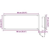 vidaXL led ogledalo za kopalnico dimenzij 90x8,5x37 cm iz inženirskega lesa v dimljeni hrasti | Shoptok.si