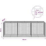  Gabion s žicom debljine 3,5 mm i mrežom 5x2,5 cm 300x100x100 cm | shoptok.hr