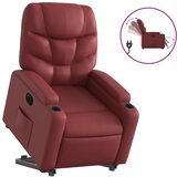 vidaXL Električni naslanjač s funkcijo vstajanja vin. rdeče um. usnje, (20927253) | Shoptok.si