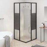  Prugasta tuš-kabina ESG 80 x 80 x 180 cm crna | shoptok.hr