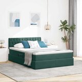vidaXL krevet s od storage s madracem tamnozelena 140 x 190 cm baršun | shoptok.hr