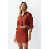 Trendyol Tile Woven 100% Cotton Shirt Skirt Suit Cene