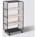 5five Poslužni sto/mobilna polica COLGE 97x55 cm crna/bež | Eponuda.com