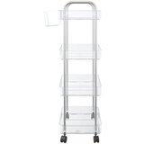 Kolica za pohranu 4 nivoa prozirna 37x28x95 cm akril | Eponuda.com