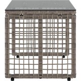 Vanjski stol Siva i crna 80 x 40 x 40 cm PE Rattan i Staklo | shoptok.hr