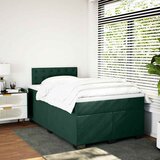  Krevet box spring s madracem tamnozeleni 120x190 cm baršunasti | shoptok.hr