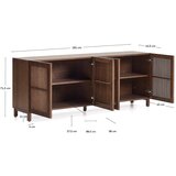 Kave Home Temno rjava komoda v orehovem dekorju 181x71,5x42,5 cm Beyla – | Shoptok.si
