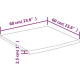 vidaXL Kupaonska radna ploča 60x60x2,5 cm četvrtasta od drva bagrema cijene