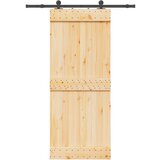 vidaXL Klizna vrata s priborom za montažu 85 x 210 cm masivna borovina | shoptok.hr
