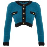 Trendyol Limited Edition Blue Beard Yarn Knitwear Cardigan cene