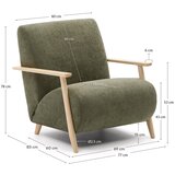 Kave Home Zelena fotelja od šenila Meghan – | shoptok.hr