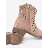 SEASTAR Beige openwork boots in cowboy style | ePonuda.com