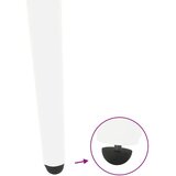 vidaXL Noge za klubsko mizico stožčaste oblike 4 kosi bele 30-31 cm jeklo | Shoptok.si