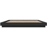 Okvir za krevet crni 200 x 200 cm konstruirano drvo | shoptok.hr