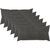  Presvlaka za jastuk 6 pcs HEERLEN Tamnosiva 40 x 70 cm Baršun | shoptok.hr