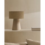 Kave Home Sivo-bež namizna svetilka s tekstilnim senčilom (višina 35 cm) Algaida – | Shoptok.si