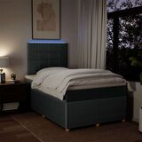 vidaXL Box spring postelja z vzmetnico temno siva 120x190 cm blago | Shoptok.si