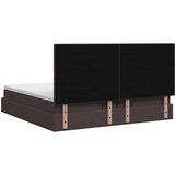  Krevet od pjene s madracem i LED-om Tamno smeđa 200 x 200 cm | shoptok.hr