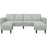  Kauč za dnevni boravak 3 pcs Svijetlo siva 250 x 188 x 76 cm | shoptok.hr