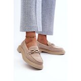 S. BARSKI Suede Women's Moccasins S.Barski HX52-222 Beige | Shoptok.si